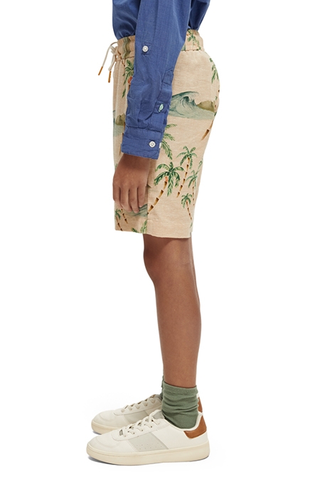 BOYS ALL-OVER PRINTED LINEN BLEND DRESSED SHORTS COMBO B 6
