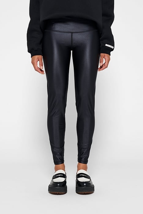 METALLIC YOGA LEGGINGS BLACK 1