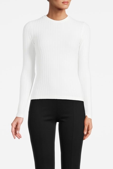 CARMEN RIBBED SWEATER WHITE 1