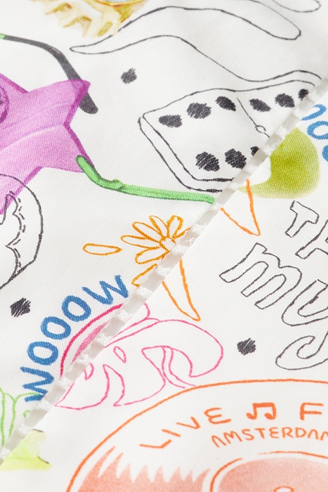 GIRLS ALL-OVER PRINTED LACE DETAIL COTTON TOP ICONIC 7