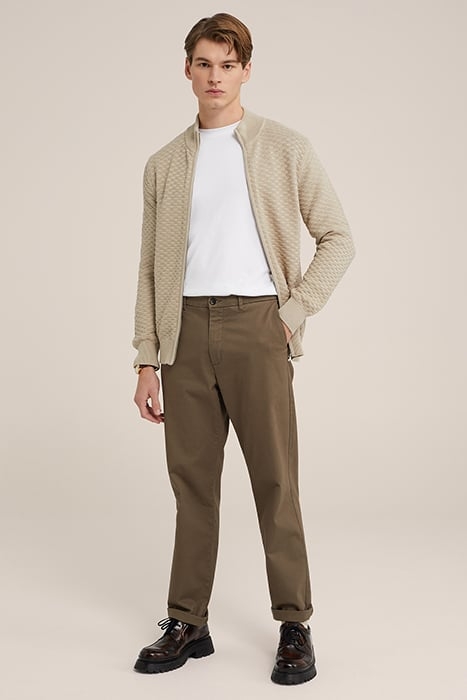 CARDIGAN WITH ZIPPER BEIGE 3