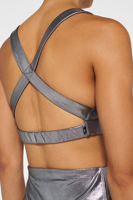 SHINY SPORTY BRA SILVER 2