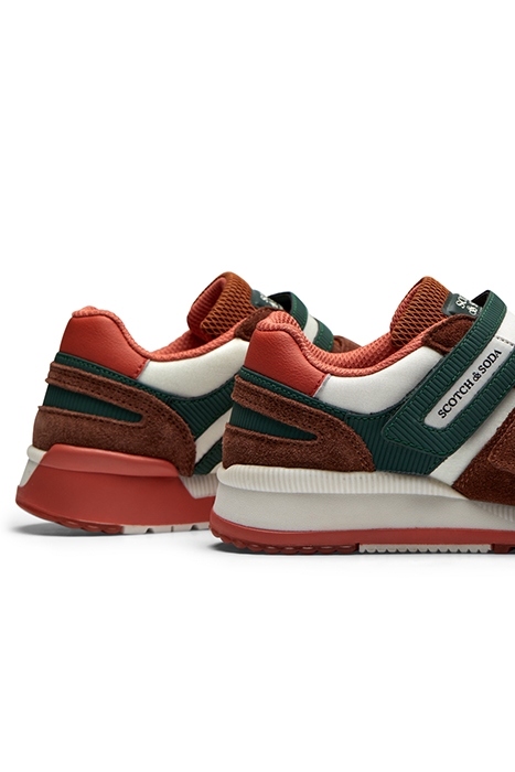 BOYS VIVEXIO VELCRO SNEAKER BROWN MULTI 6