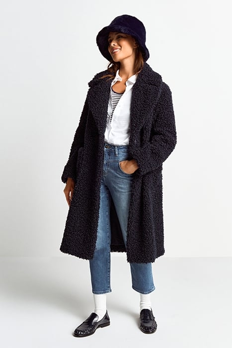 FAUX FUR BUCKET HAT MIDNIGHT BLUE 2