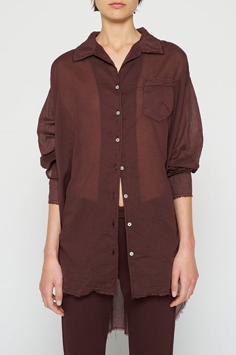 BOXY BLOUSE VOILE AUBERGINE 1