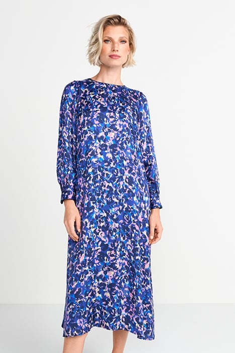 PRINTED MIDI DRESS MIDNIGHT BLUE 1