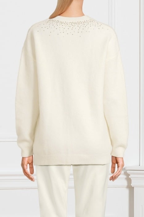 JODIE EMBELLISHED PALE CARDIGAN PEARL 2