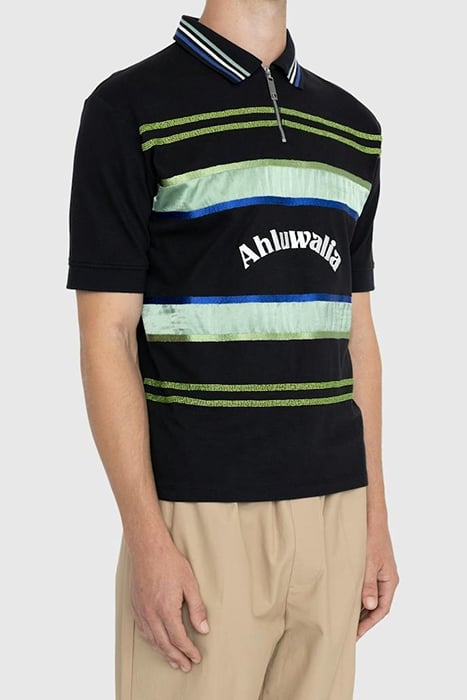 AHLUWALIA – BUKE SHORT-SLEEVE POLO BLACK 2