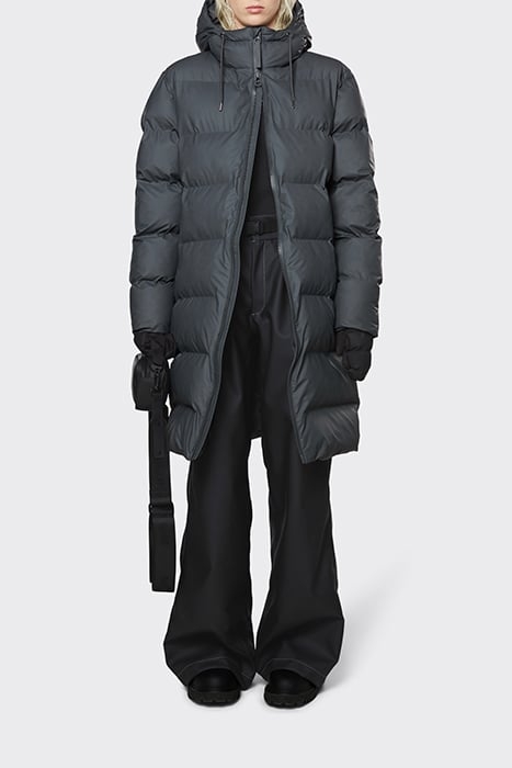 UNISEX LONG PUFFER JACKET SLATE 1