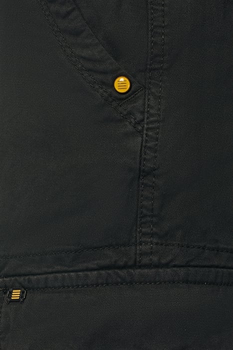 SHORT CARGO GARMENT DYED + STONE WASHED STRETCH MOTORBLACK 7