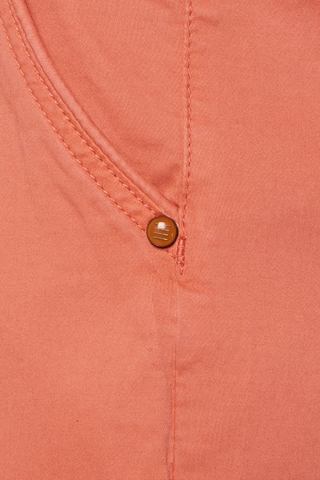 SHORT CHINO GARMENT DYED TWILL STRETCH MELON 7