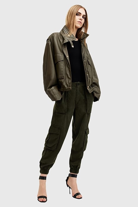 FREDA TENCEL TROUSER KHAKI GREEN 3