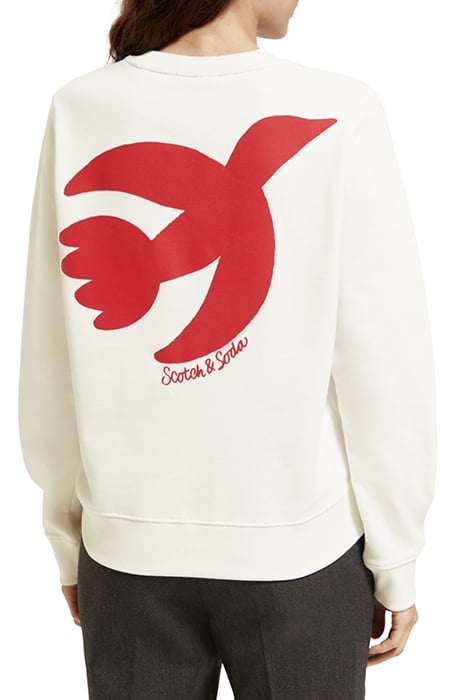 THE FREE SPIRIT PEACE BIRD REGULAR FIT SWEAT OFF WHITE 2
