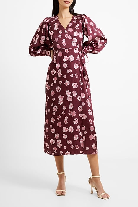 BRONWEN ALEEYA SATIN LS DRESS BROWN 3