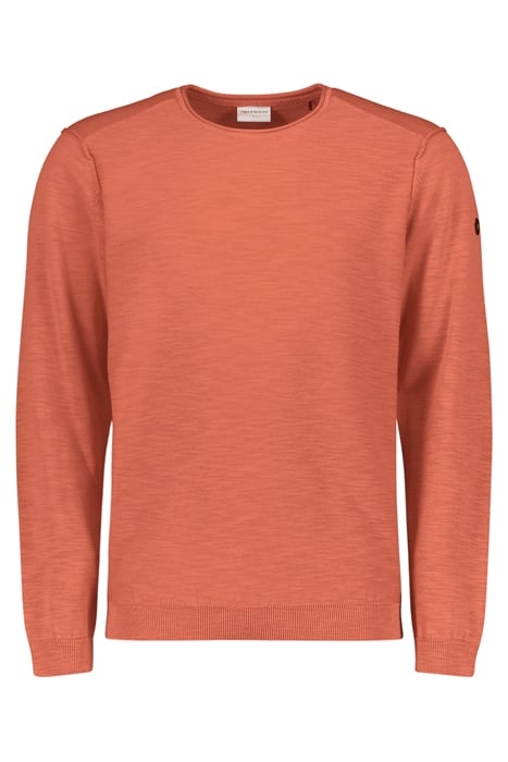 PULLOVER CREWNECK GARMENT DYED + STONE WASHED MELON 4