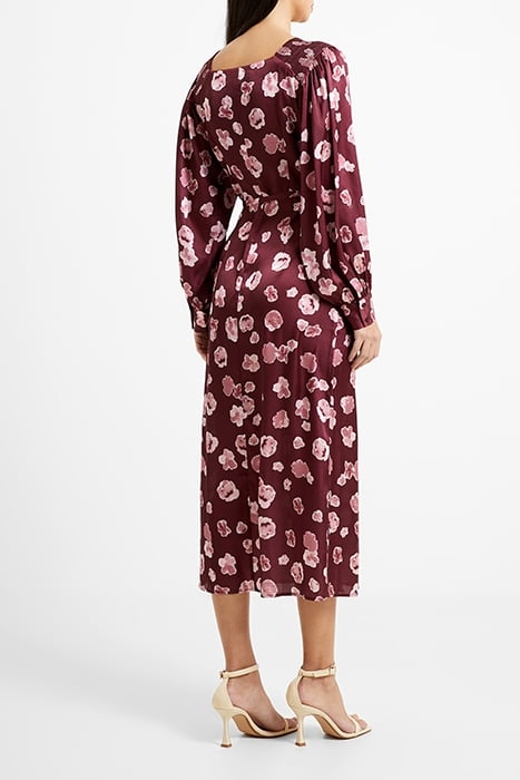 BRONWEN ALEEYA SATIN LS DRESS BROWN 2