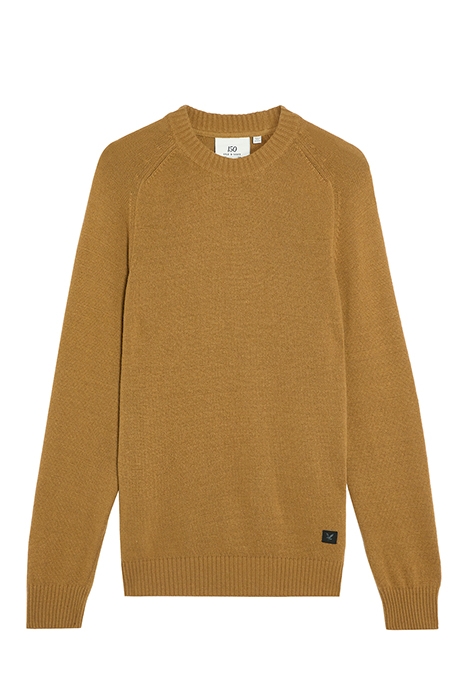 SADDLE SLEEVE CREW NECK JUMPER GOLDEN HEATHER 4