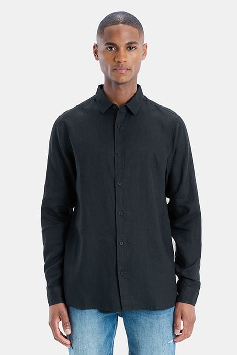 MA-LINEN SHIRT LS DARKGREY 1