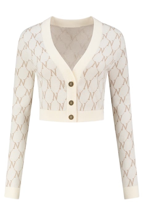 BRISBANE CARDIGAN PEARL/BLACK 1