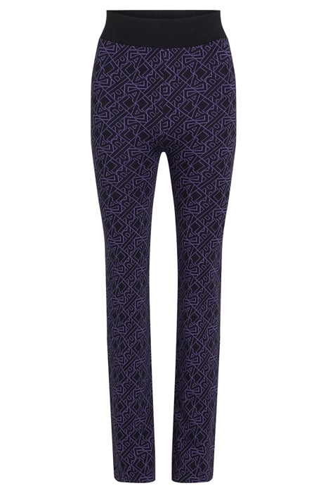 AO ATHLEISURE FLARE KNIT PANTS BLACK 1