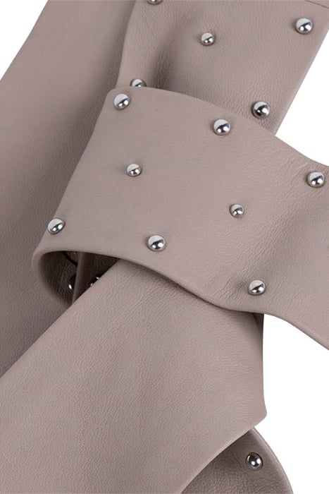 SHIRO LEATHER WRAP STUD BELT TIMELESS TAUPE 2