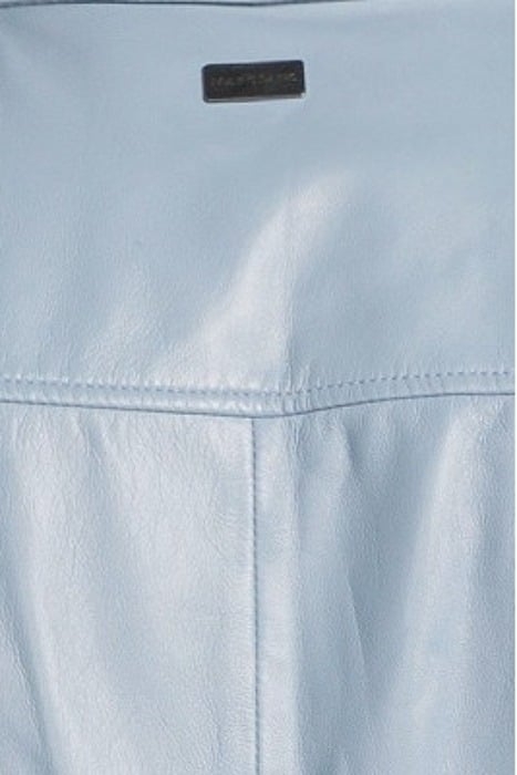 LEATHER BOMBER FAINT BLUE 5