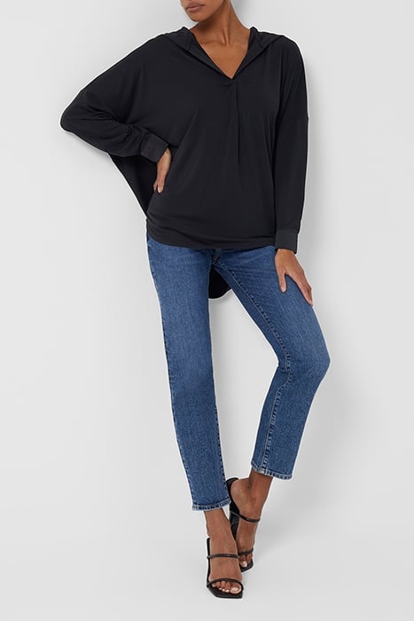 RENYA MODAL JERSEY HOODIE BLACK 1