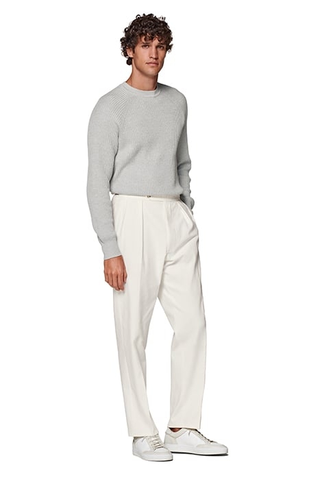 LIGHT GREY RIBBED CREWNECK LIGHT GREY 4