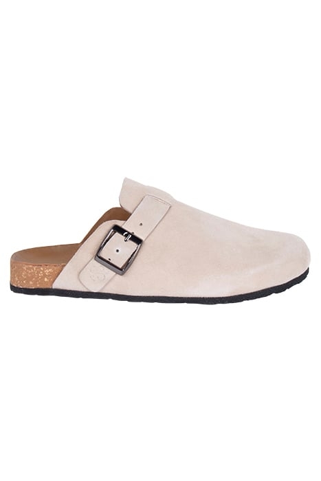 LEATHER CLOG IVORY 1