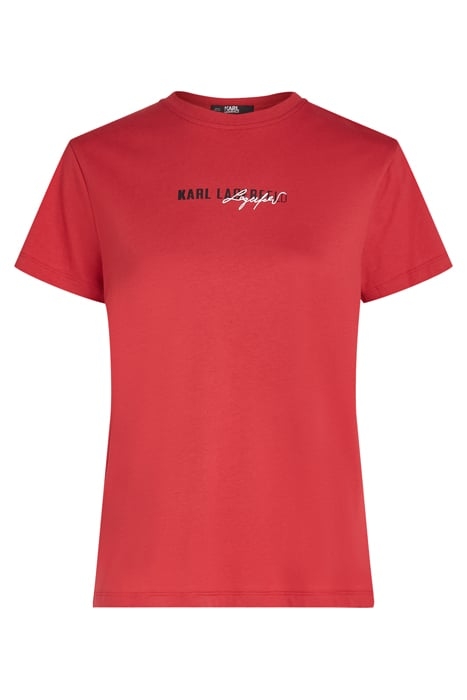 KARL ESSENTIAL LOGO TEE HAUTE RED 1