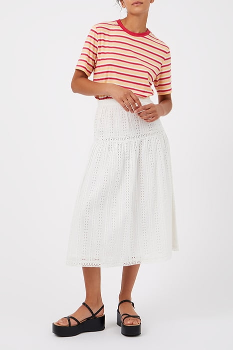 SUMMER EMBROIDERY MIDI SKIRT WHITE 2