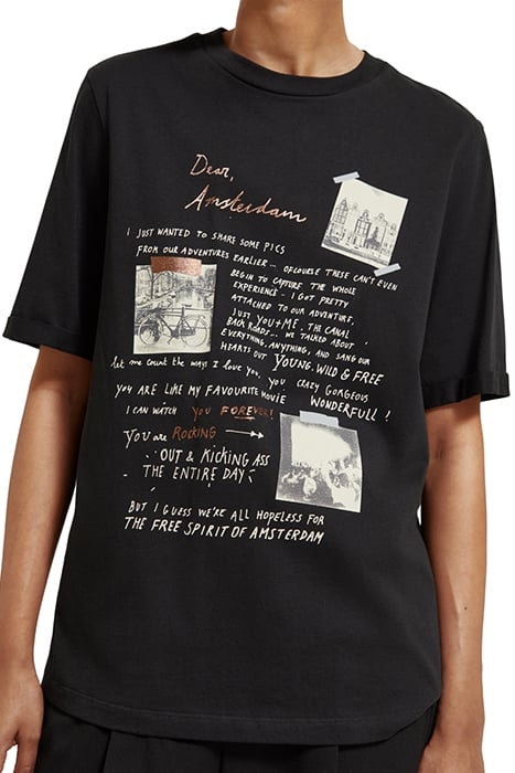 DEAR AMSTERDAM RELAXED FIT T-SHIRT EVENING BLACK 1