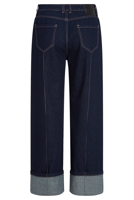 PIN TUCK WIDE LEG DENIM BLUE 2