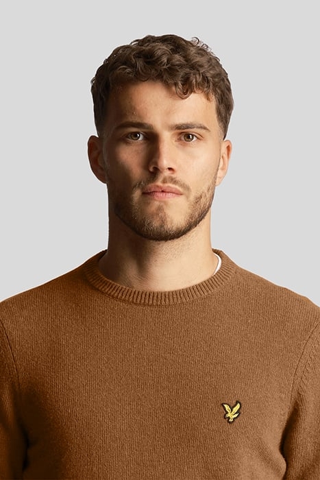 CREW NECK LAMBSWOOL BLEND JUMPER FARRIER BRONZE 5