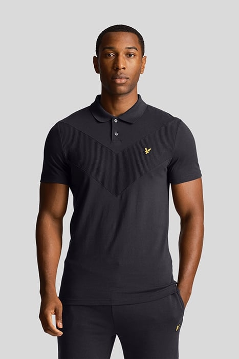 CHEVRON POLO SHIRT BLACK ICE 1