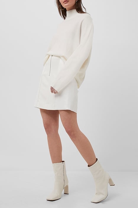 EATHA PATENT MIX SKIRT WHITE 3