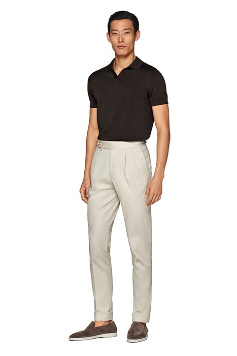 SAND SLIM LEG TAPERED TROUSERS SAND 2