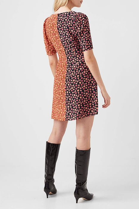 DAISYPETALS MIX DRAPE DRESS BLACK 3