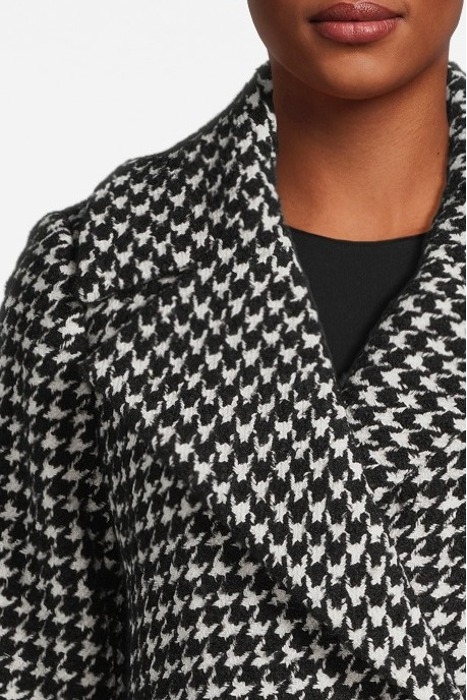 CELIA DOUBLE BREASTED COAT MONOCHROME 5