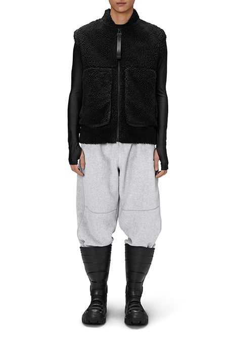 UNISEX KOFU FLEECE BOMBER VEST T1 BLACK 3