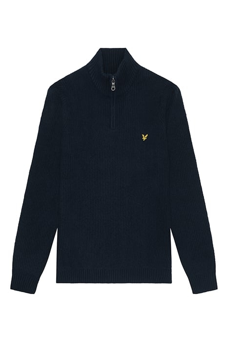 SHAKER STITCH QUARTER ZIP DARK NAVY 4