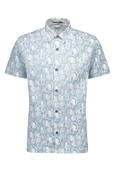 SHIRT SHORT SLEEVE JERSEY ALLOVER PRINTED JERSEY AQUA 1