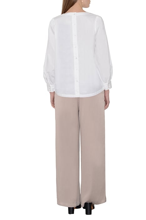 CRISP COTTON LS RND NK TOP WHITE 3