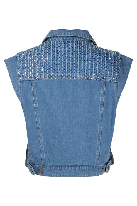DENIM GILET LIGHT COTTON SHINE DENIM 2