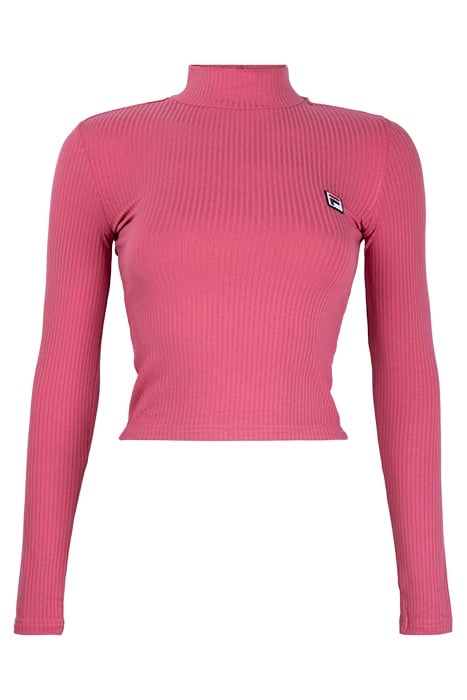 CEYLA RIBBED TURTLE NECK SHIRT BAROQUE ROSE 1