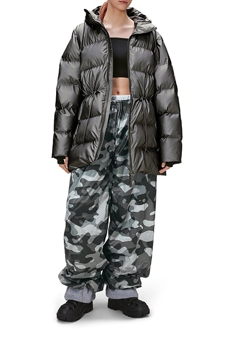 UNISEX ALTA LONG PUFFER STRING W JACKET W3T4 METALLIC GREY 4
