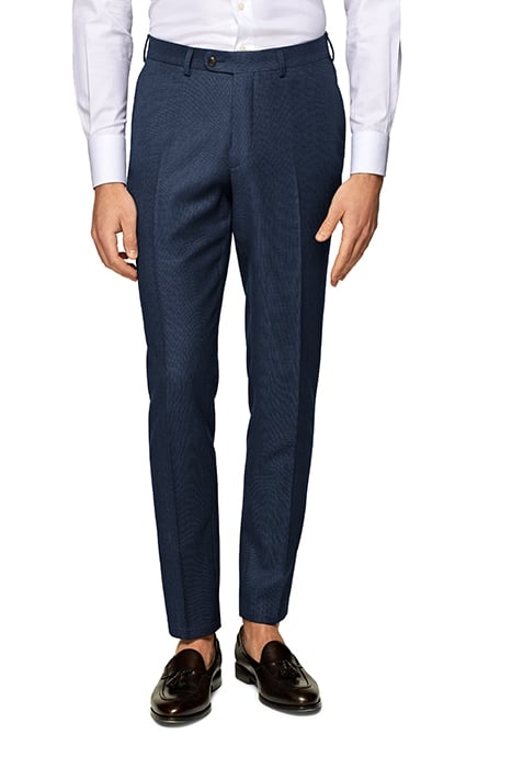 MID BLUE BIRD'S EYE TAILORED FIT LAZIO SUIT MID BLUE 4