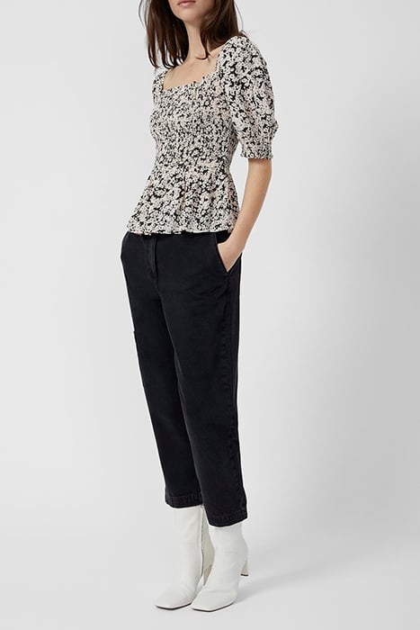 SOFT BLOOM SS SQR NK TOP BLACK 4