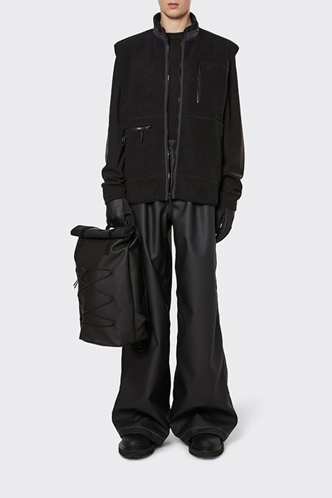 UNISEX HEAVY FLEECE VEST BLACK 3