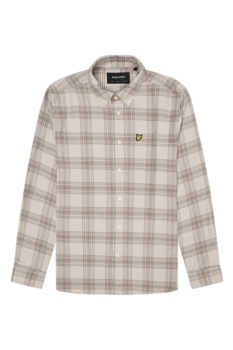 TONAL CHECK FLANNEL SHIRT LIGHT MIST/ HERITAGE TAUPE 4